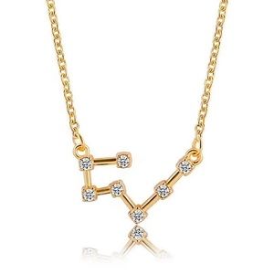 NEW Taurus 18k Gold Constellation‎ Zodiac Star Necklace Birthday Astrology